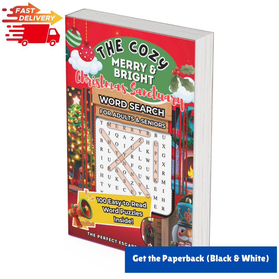 The Cozy Merry & Bright Christmas Sanctuary Word Search Book