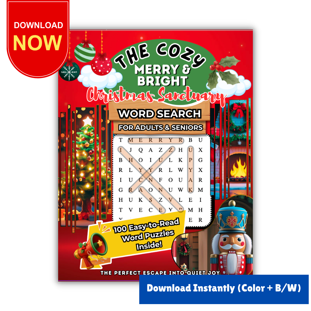 The Cozy Merry & Bright Christmas Sanctuary Word Search Book