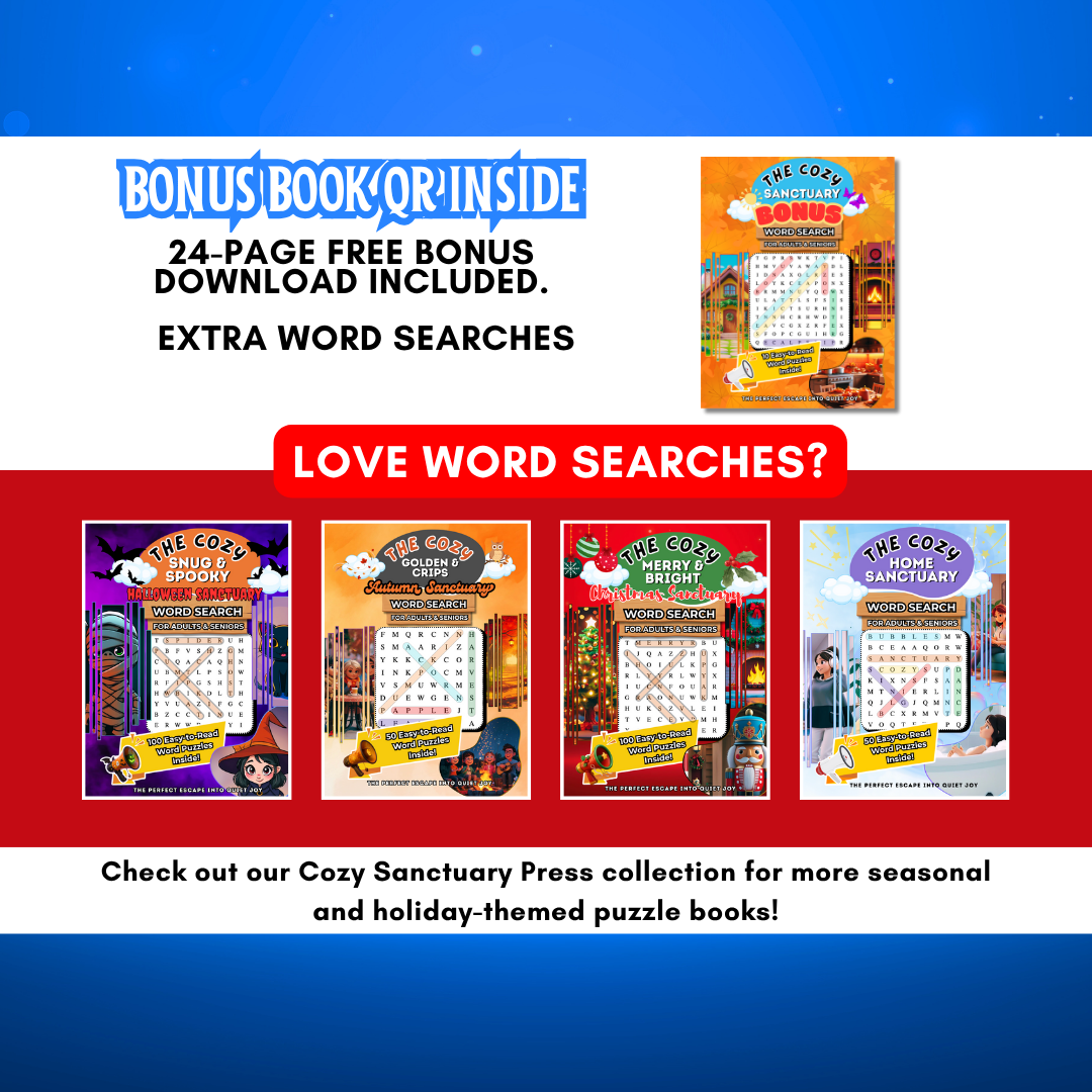 The Cozy Merry & Bright Christmas Sanctuary Word Search Book