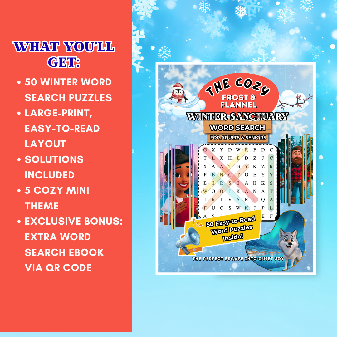 The Cozy Frost and Flannel Winter Sanctuary Word Search Puzzle Book