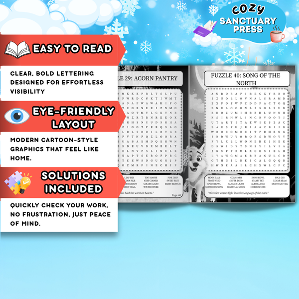Cozy Winter Word Search Book