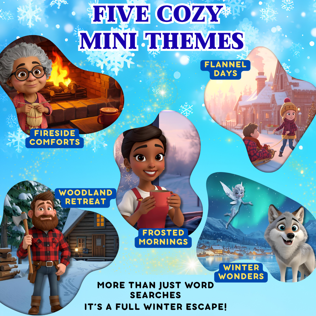The Cozy Frost and Flannel Winter Sanctuary Word Search Puzzle Book