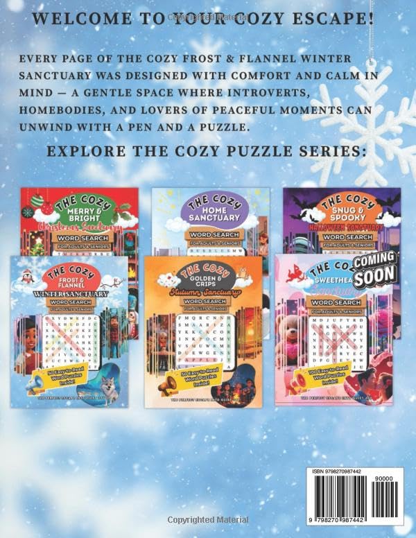 The Cozy Frost and Flannel Winter Sanctuary Word Search Puzzle Book
