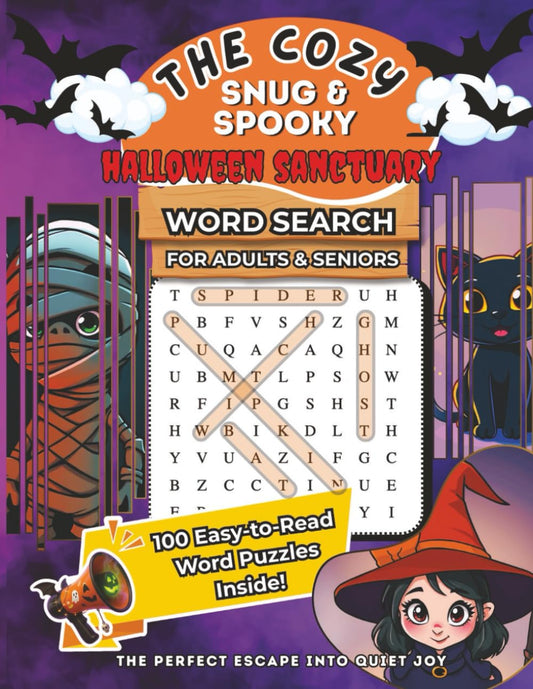 The Cozy Snug & Spooky Halloween Sanctuary Word Search Book