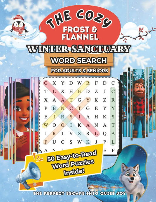 The Cozy Frost and Flannel Winter Sanctuary Word Search Puzzle Book